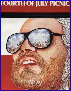 Willie Nelson Haggard Price Tubb RARE 1980 July 4 Family Picnic Concert Poster