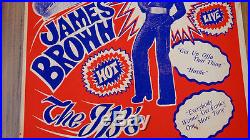 Wow! Original JAMES BROWN letterpress 70s Concert Poster Stunning