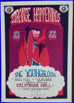 YOUNGBLOODS DR. STRANGE HAPPENINGS vintage concert handbill GREG IRONS 1967 MINT