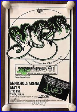 Yes Denver Colorado 1991 Original Concert Poster