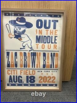 Zac brown band citi field 2022 out in the middle tour concert poster (no frame)