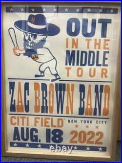Zac brown band citi field 2022 out in the middle tour concert poster (no frame)