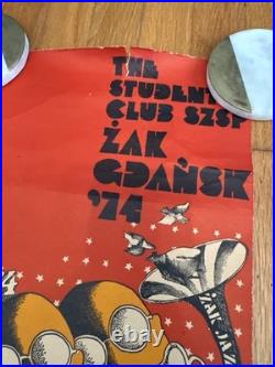 Zak Gdansk 1974 JAZZ CLUB VINTAGE 70'S ORIGINAL POSTER BY KNUTH Rare