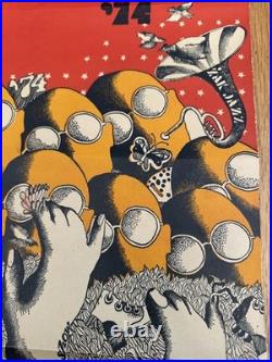 Zak Gdansk 1974 JAZZ CLUB VINTAGE 70'S ORIGINAL POSTER BY KNUTH Rare